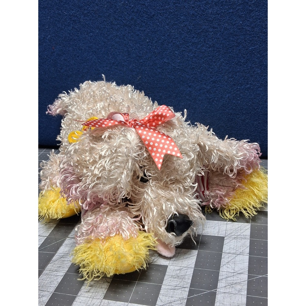 Jakks Pacific Fancy Nancy Frenchy Dog Plush Cream Yellow Pink Poodle 2010